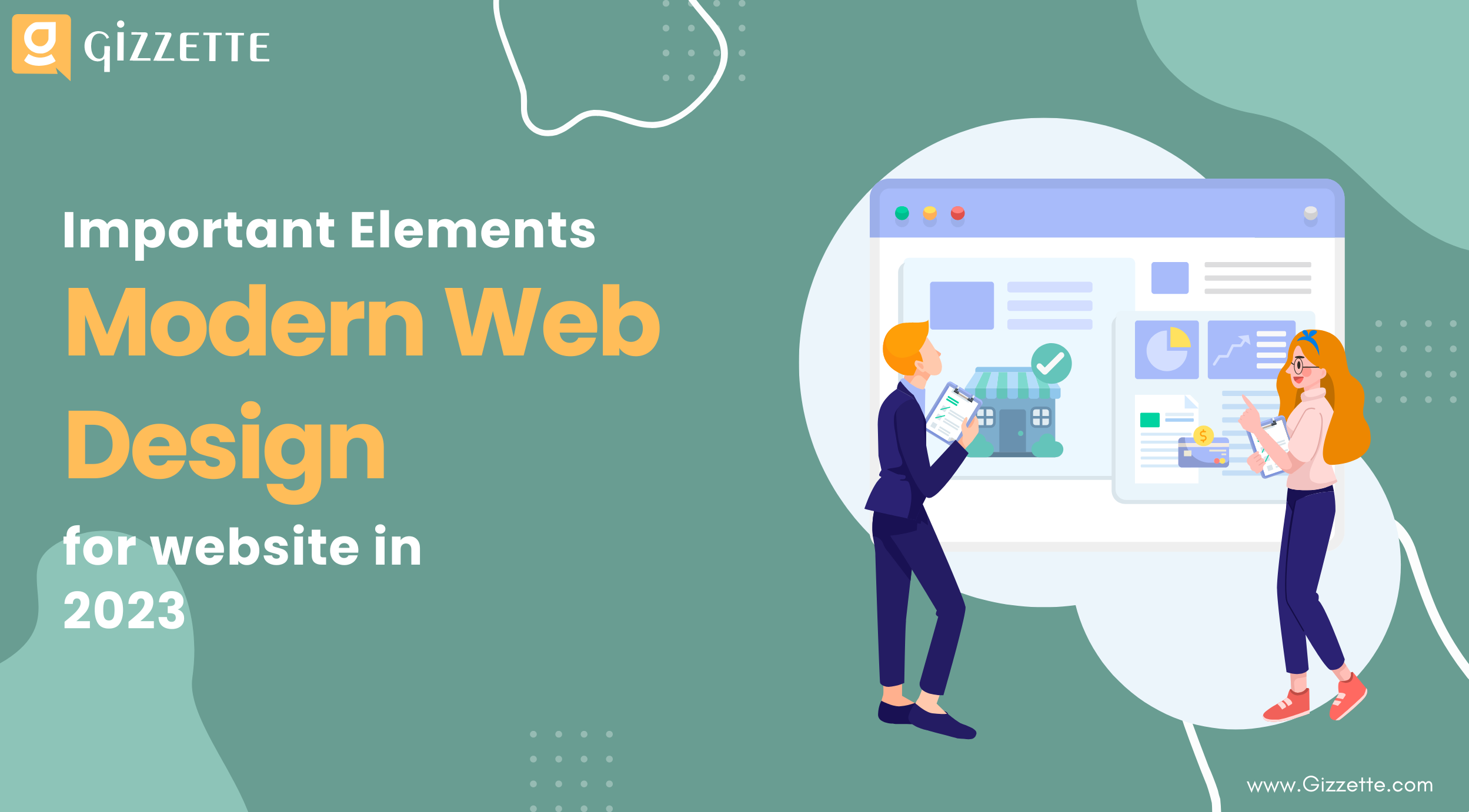 Important elements of web design in website